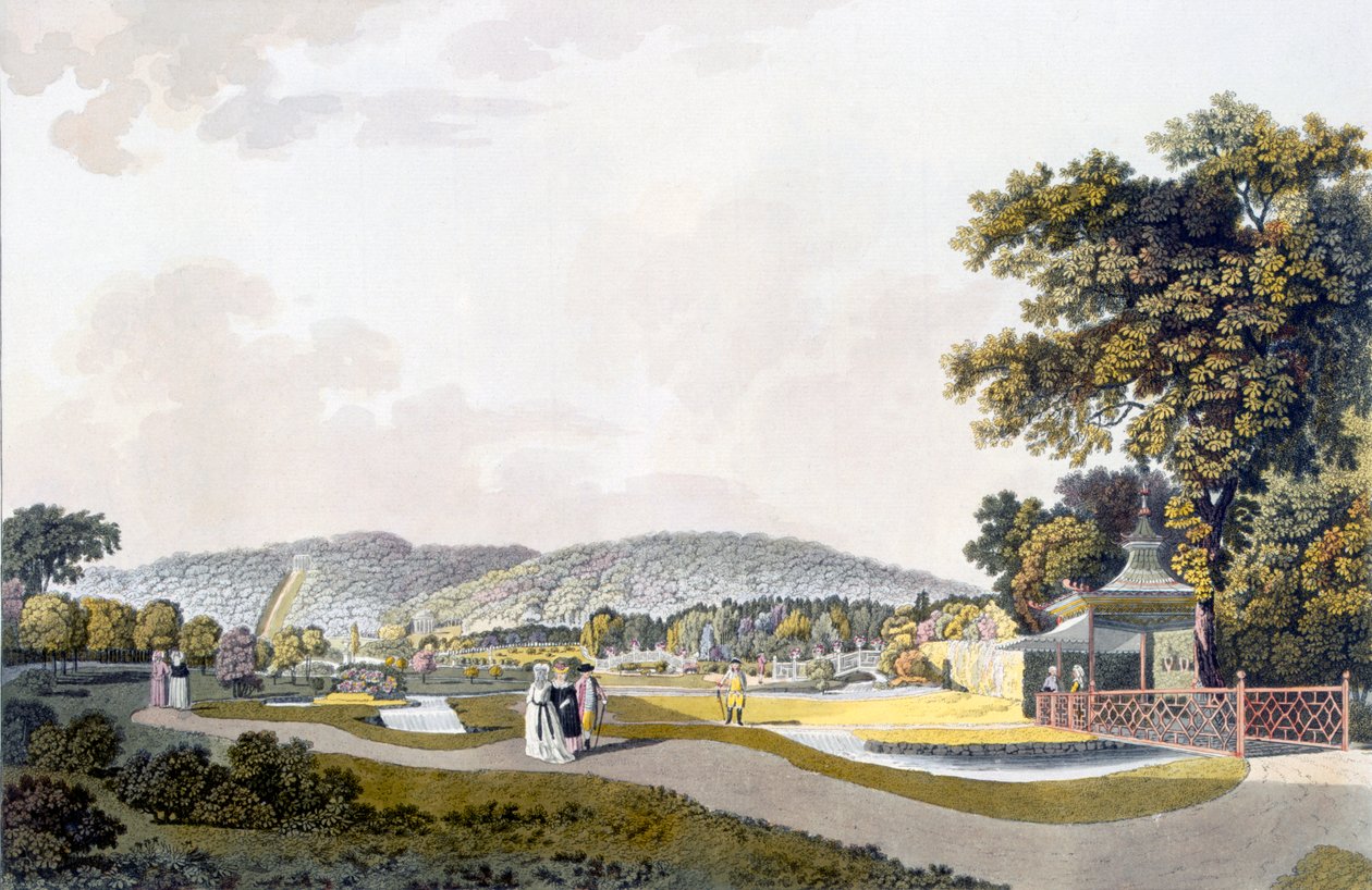 Widok na park w Neu-Waldeg, Dornbach, Wiedeń, 1792 autorstwa Laurenz Janscha