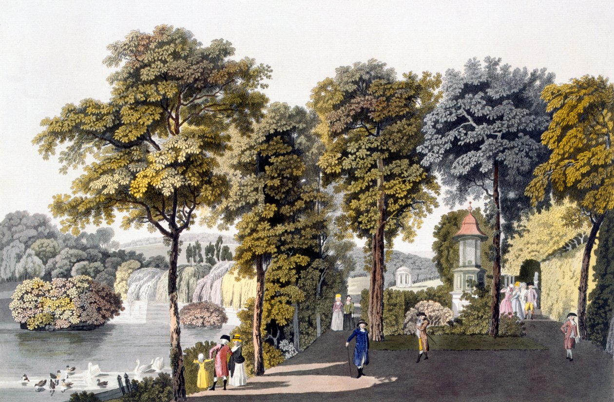 Widok na park przy Neu-Waldeg, Dornbach, Wiedeń, 1792 autorstwa Laurenz Janscha