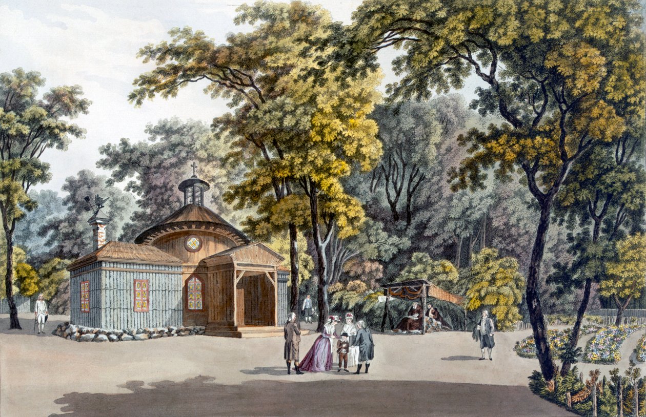 Pustelnia w Ogrodzie Pałacu Cesarskiego w Laxenbourg, Austria, ok. 1790 autorstwa Laurenz Janscha