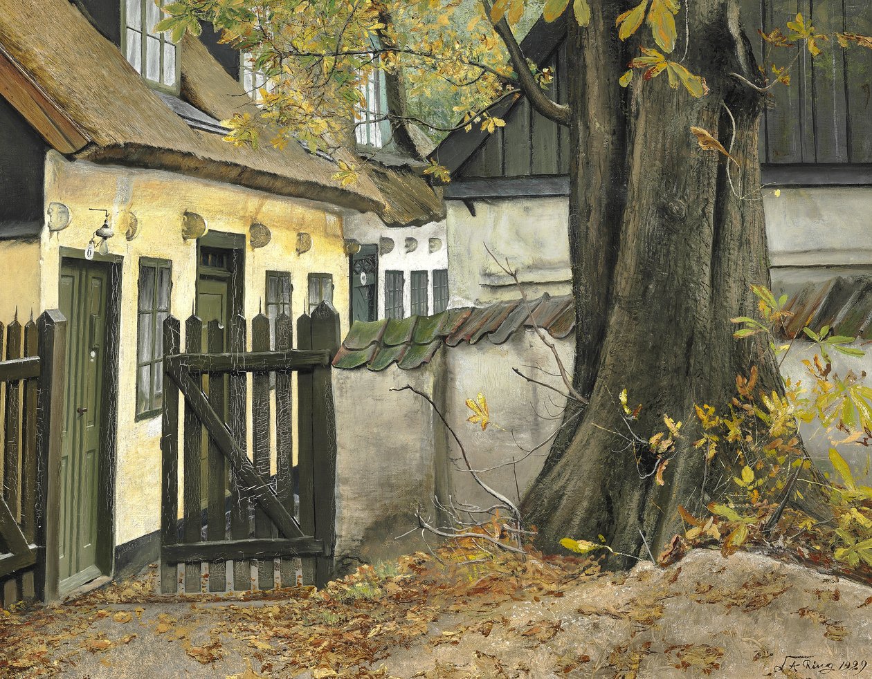 Stary kasztan przy bramie autorstwa Laurits Andersen Ring