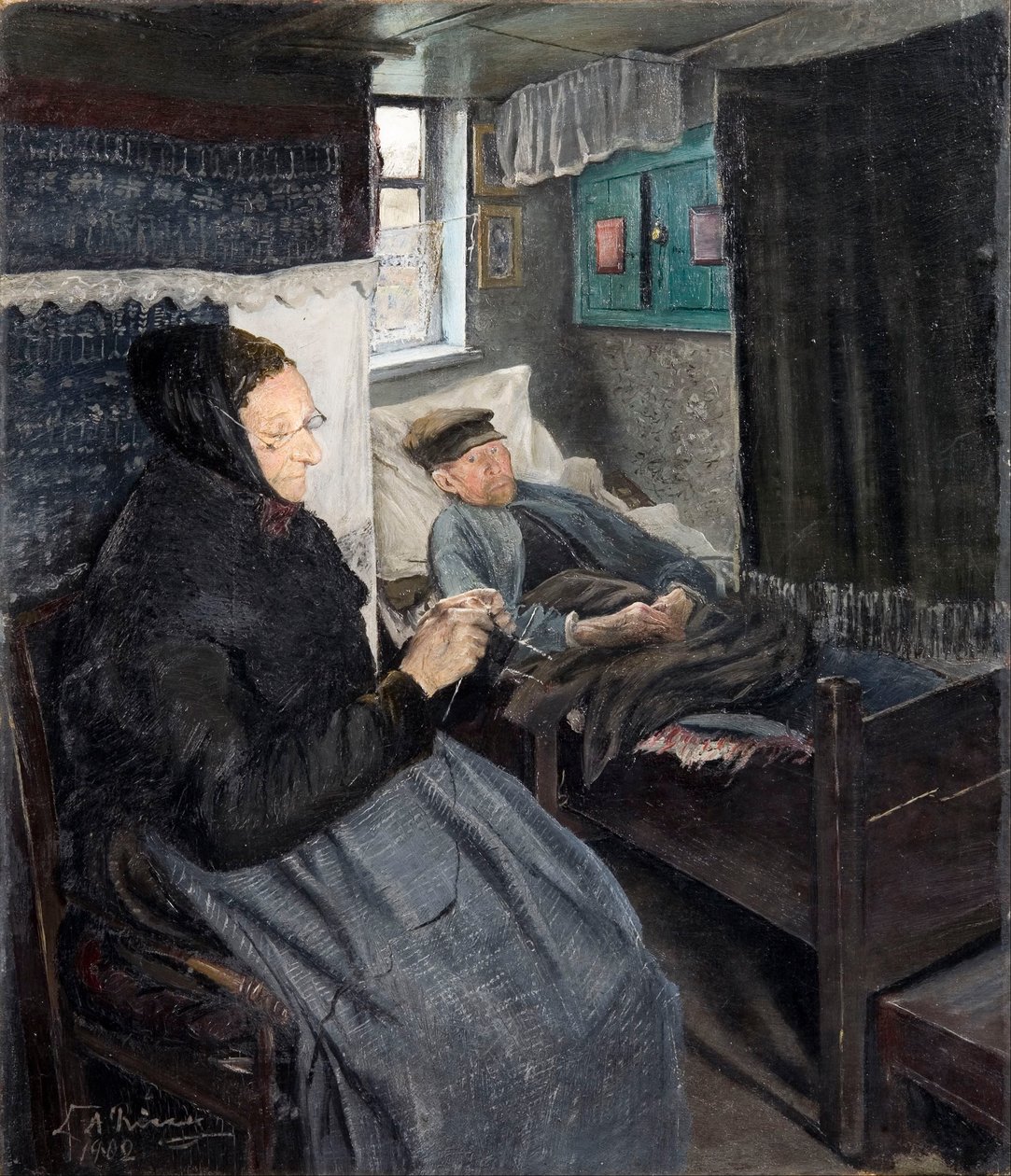 Chory człowiek autorstwa Laurits Andersen Ring
