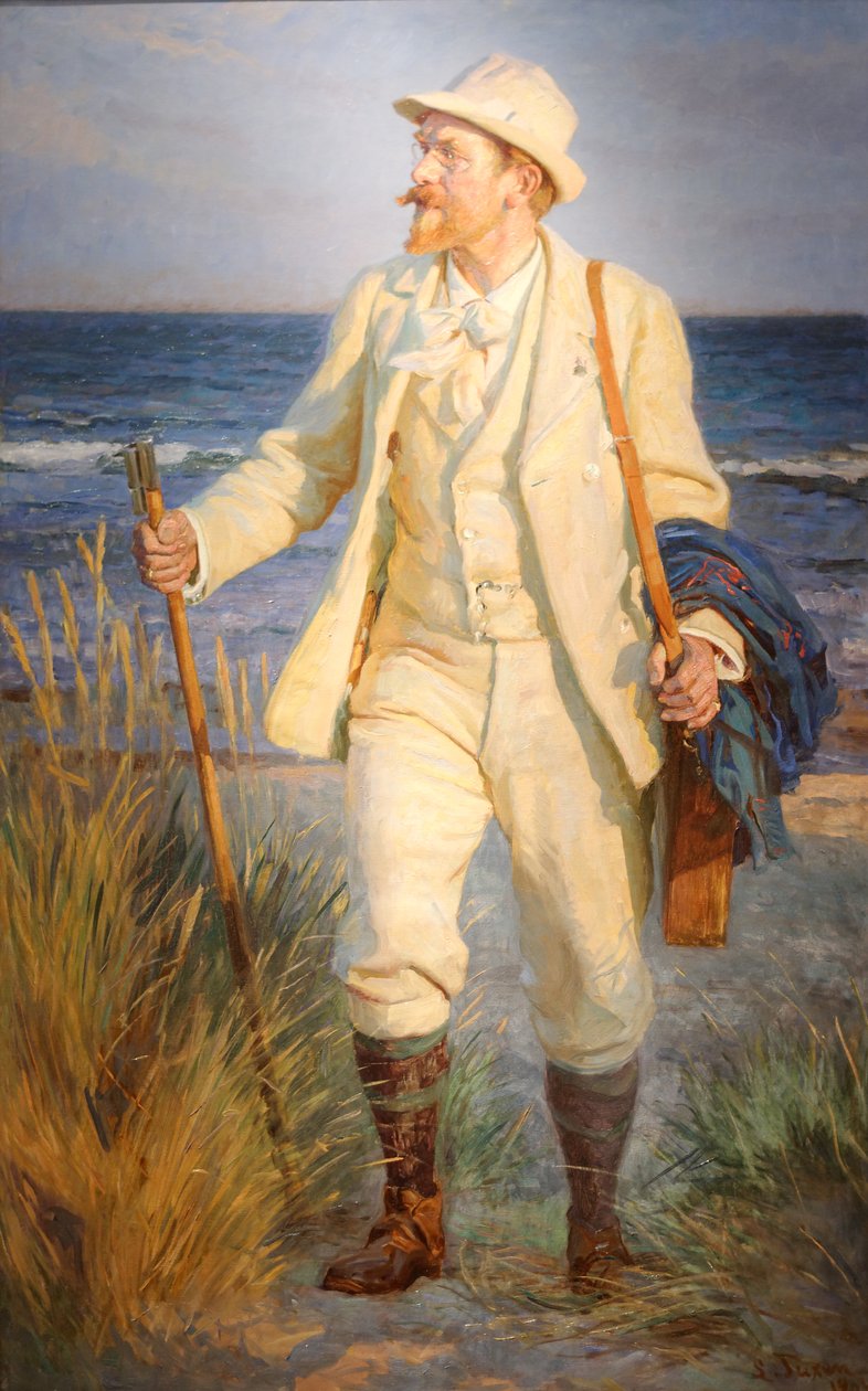 Portret duńskiego malarza Pedera Severina Krøyer autorstwa Laurits Regner Tuxen