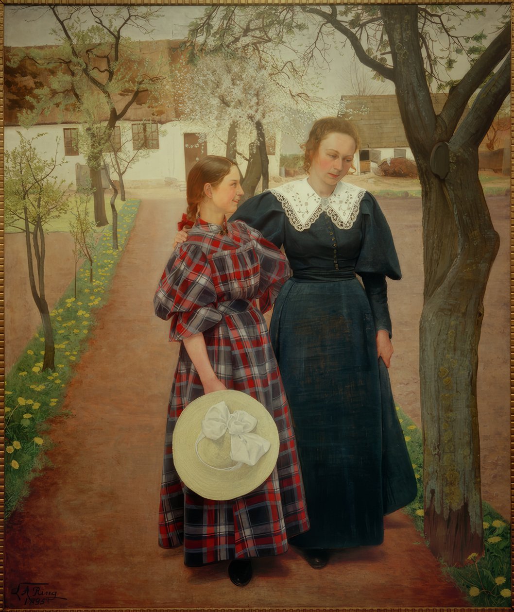 Wiosna. Ebba i Sigrid Kähler autorstwa Laurits Andersen Ring