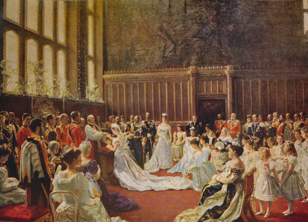 Ślub króla Jerzego V, 1894, c1915 autorstwa Laurits Regner Tuxen