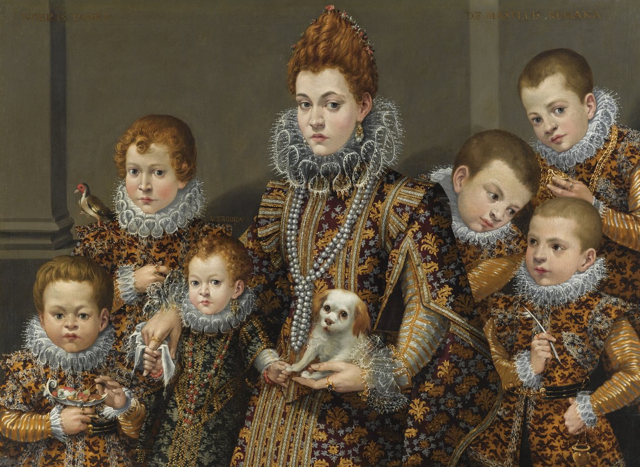 Portret Bianki Degli Utili Maselli i jej dzieci autorstwa Lavinia Fontana