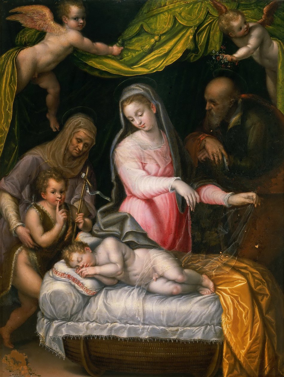 Święta Rodzina z Janem Chrzcicielem i św. Elżbietą, 1591. autorstwa Lavinia Fontana