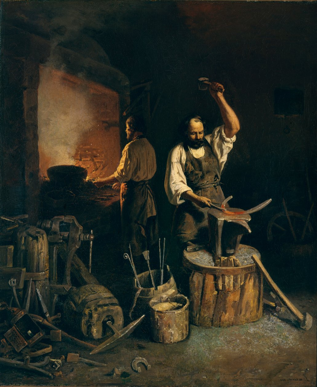 Kuźnia, 1845 autorstwa Lavr Kuzmich Plakhov