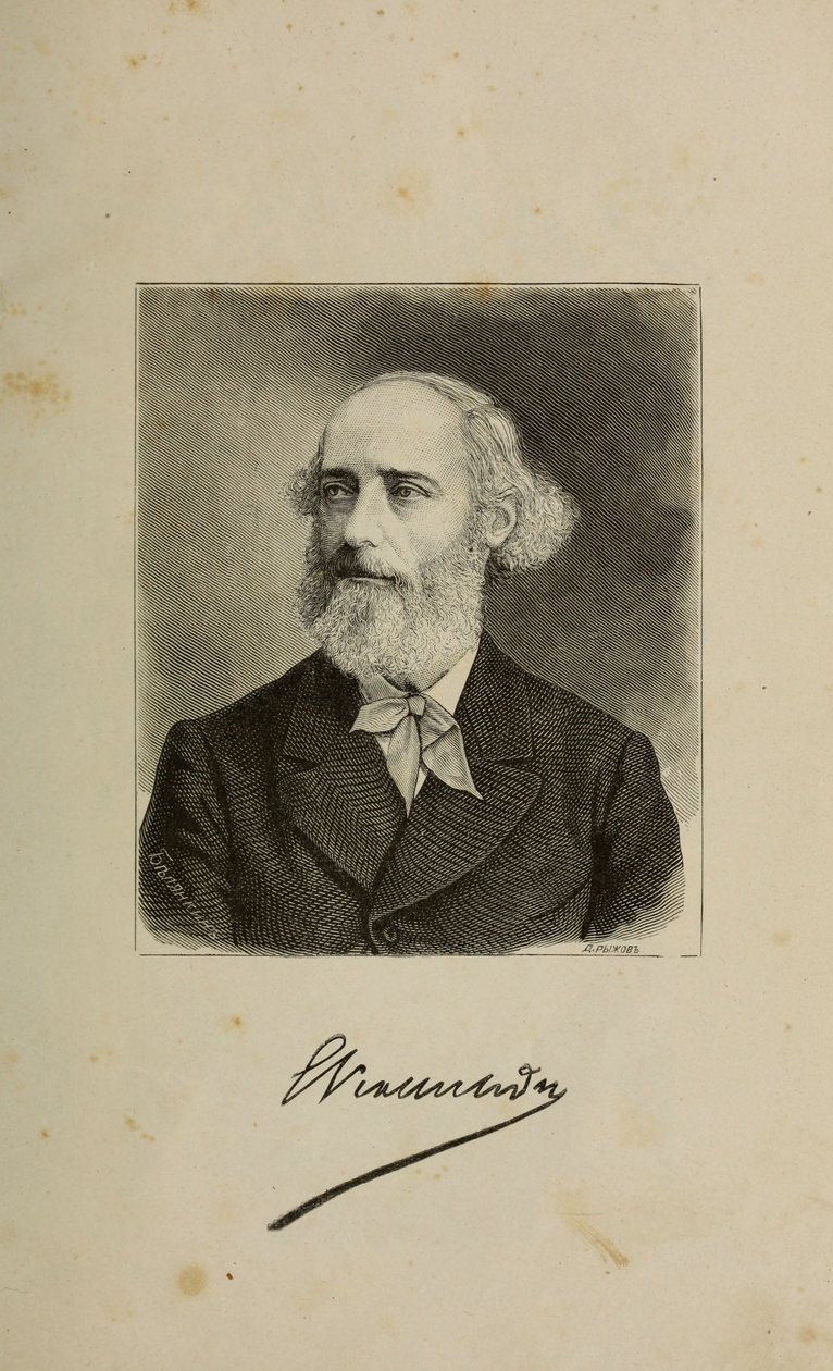 Portret Eugeniusza Viollet-le-Duca 1814-1879, 1879. autorstwa Lavr Lavrovich Belyankin
