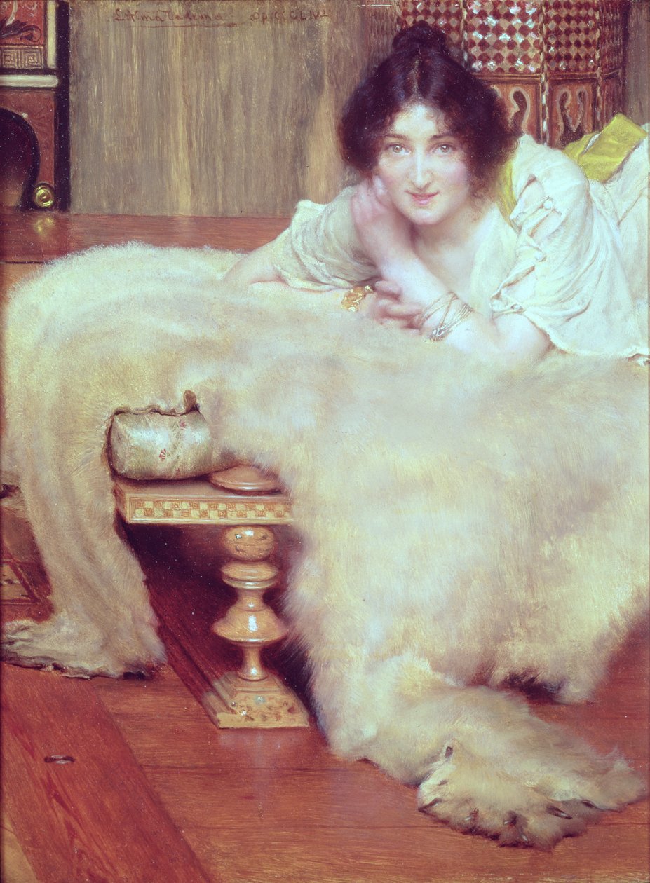 Słuchacz: Niedźwiedź, 1899 autorstwa Lawrence Alma Tadema