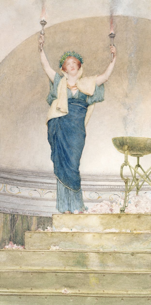 Kapłanka Hymen (wc na papierze) autorstwa Lawrence Alma Tadema