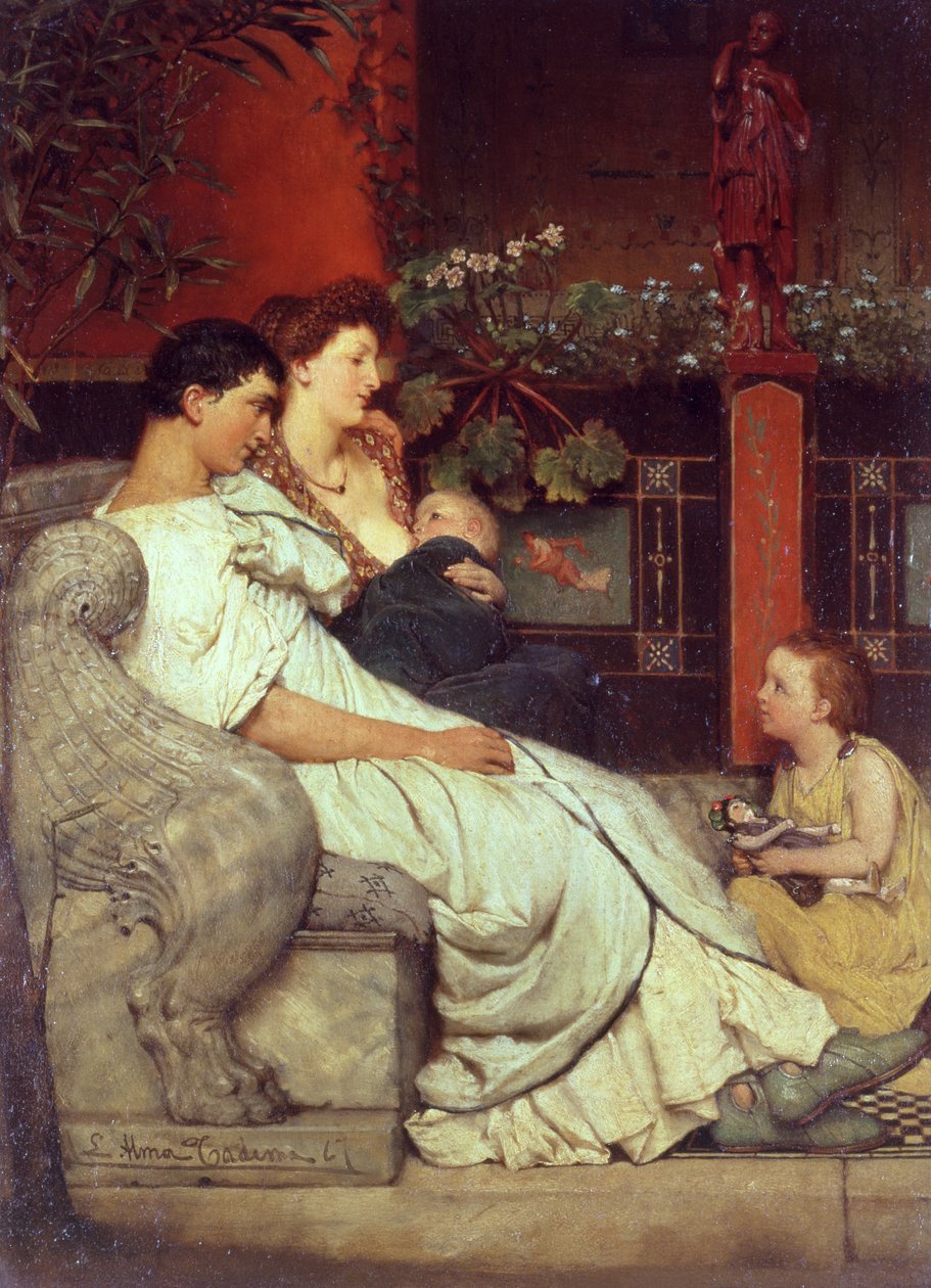 Rzymska rodzina, 1867 autorstwa Lawrence Alma Tadema