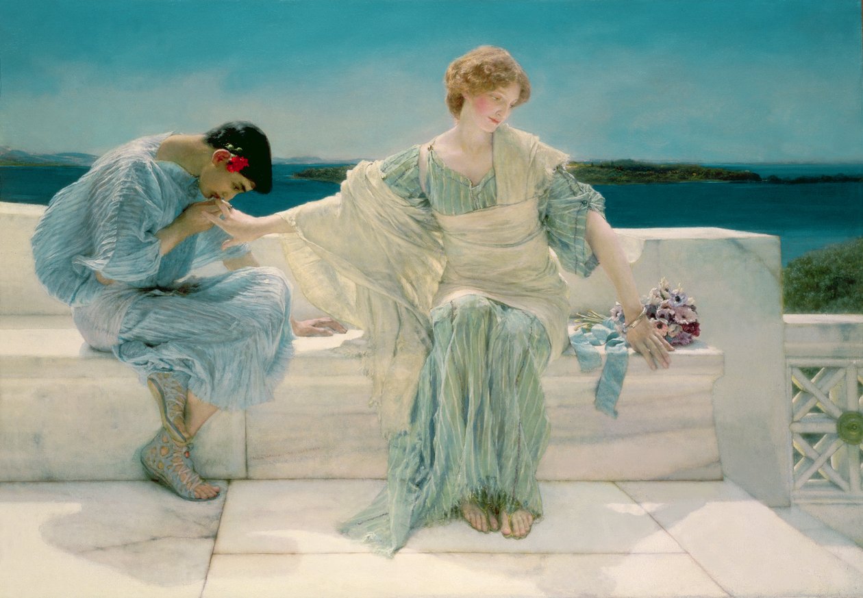 Nie pytaj więcej, 1906 autorstwa Lawrence Alma Tadema