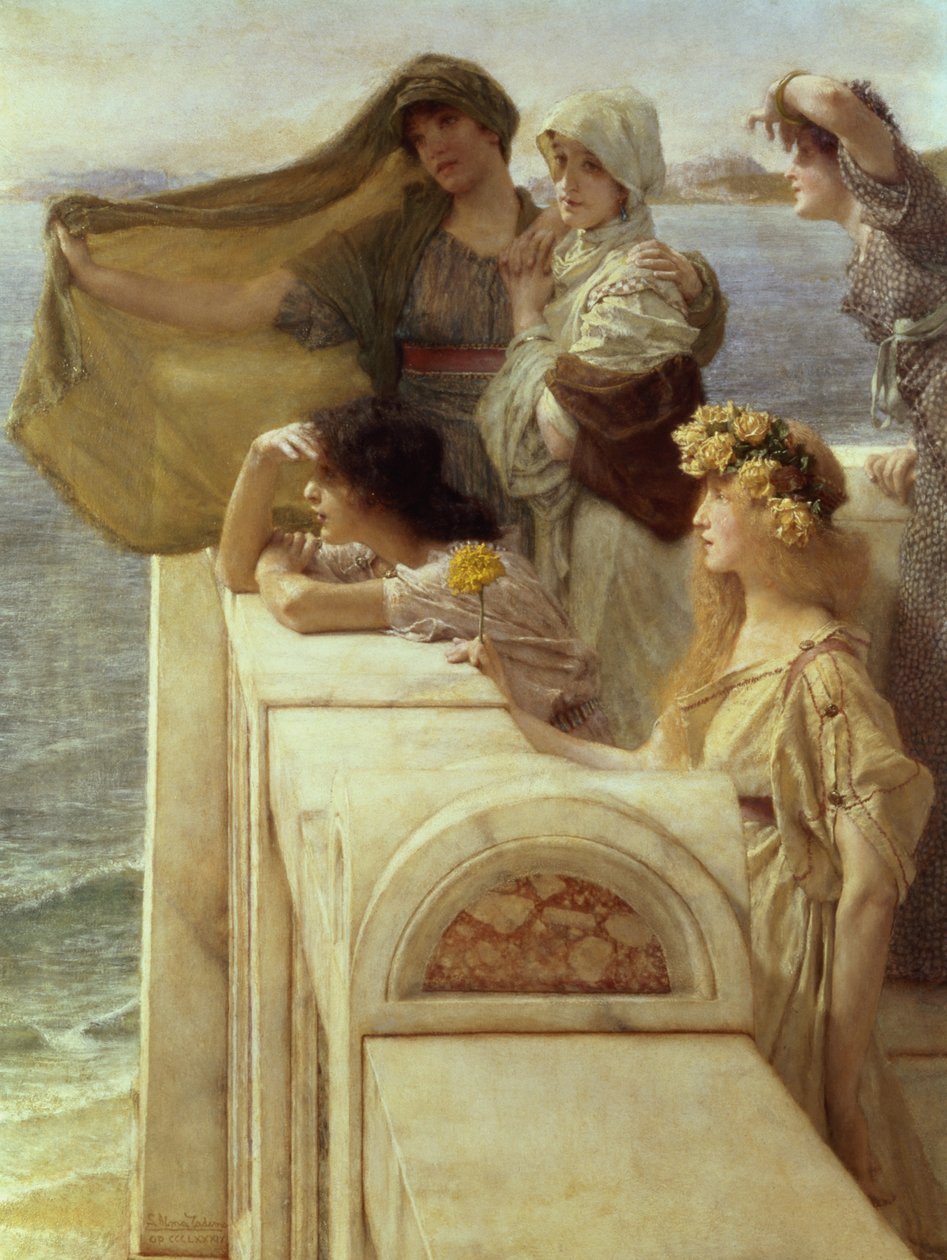 Przy kołysce Afrodyty, 1908 autorstwa Lawrence Alma Tadema