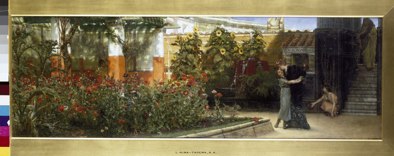Narożnik ogrodu rzymskiego, 1878 autorstwa Lawrence Alma Tadema