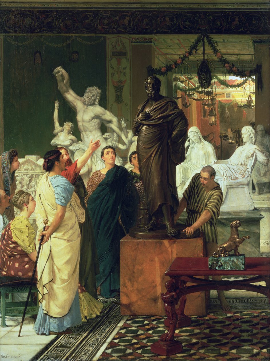 Handlarz posągami autorstwa Lawrence Alma Tadema