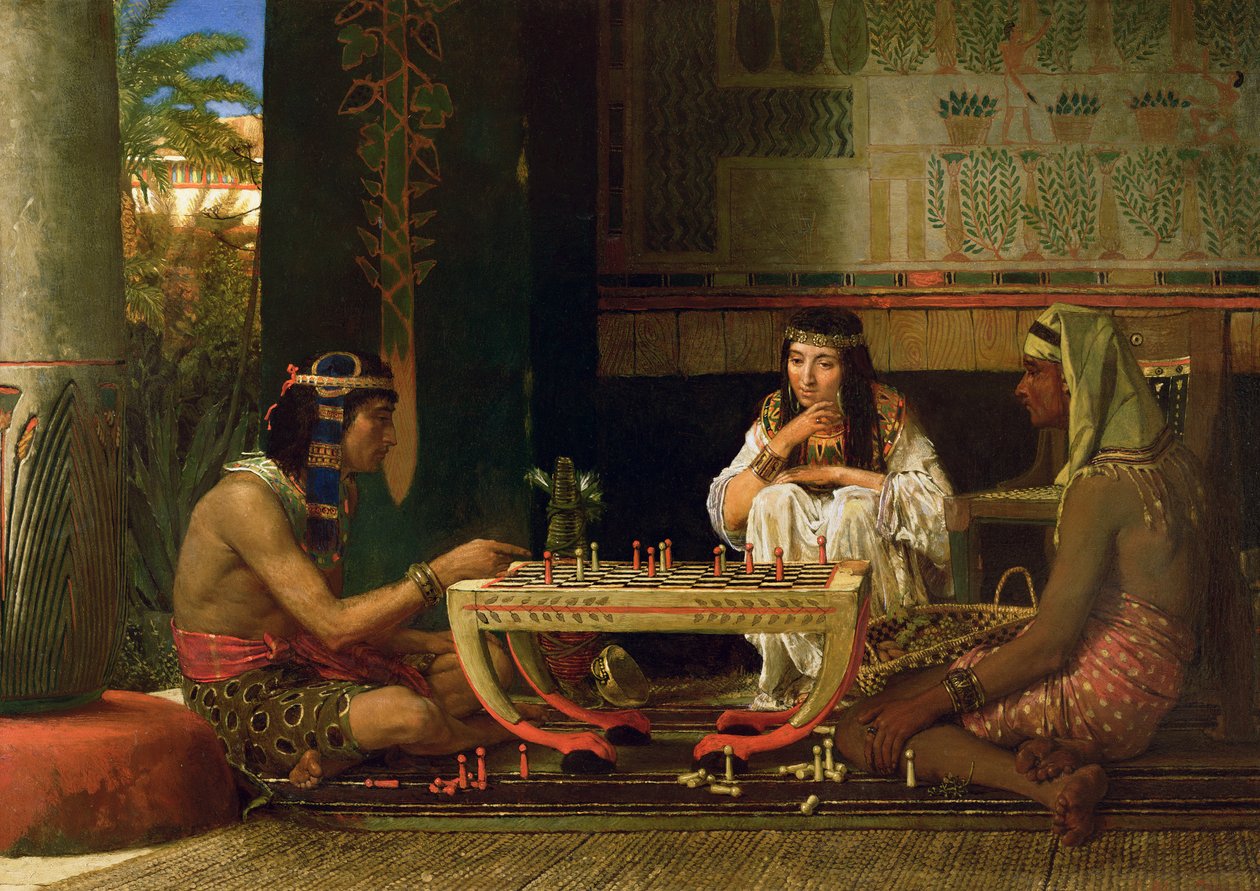 Szachiści egipscy, 1865 autorstwa Lawrence Alma Tadema