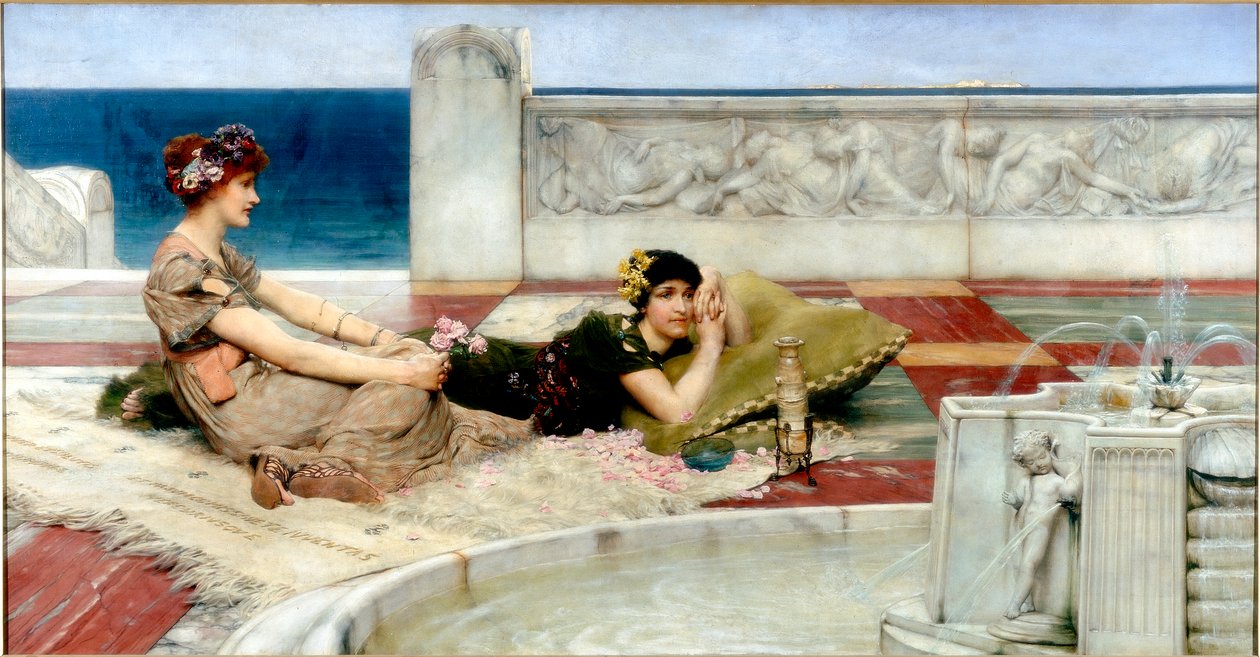 Miłość w bezczynności, ok. 1891 r. autorstwa Lawrence Alma Tadema