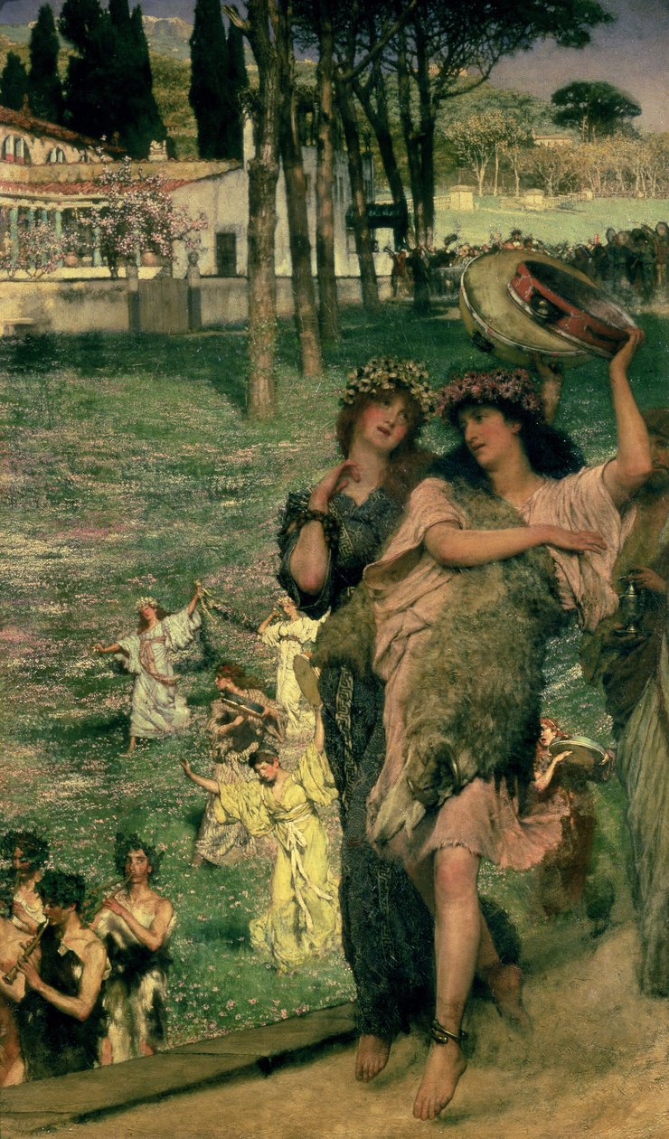 W drodze do świątyni Ceres: Święto wiosny, 1879 r. autorstwa Lawrence Alma Tadema