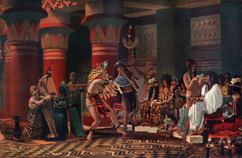 Rozrywka w starożytnym Egipcie autorstwa Lawrence Alma Tadema