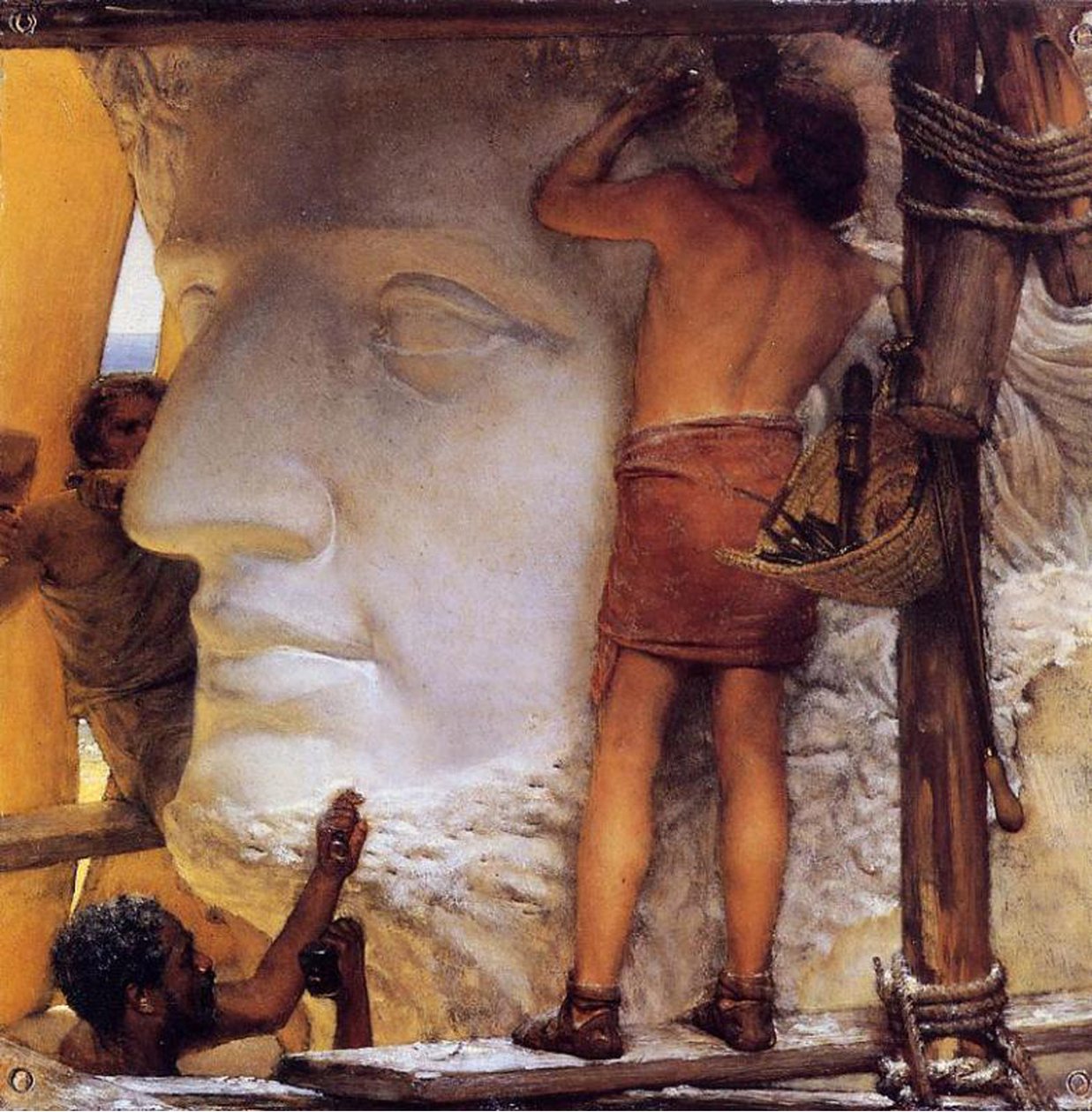 Rzeźbiarze rzymscy, 1877 (olej na miedzi) autorstwa Lawrence Alma Tadema
