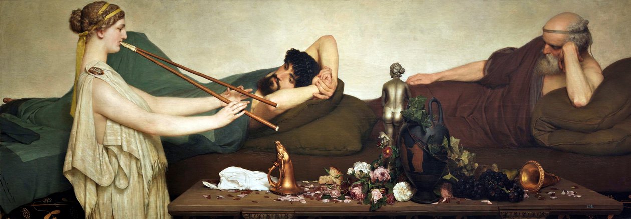 Escena pompeyana o La siestanAngielski: Scena pompejańska lub Siestan autorstwa Lawrence Alma Tadema