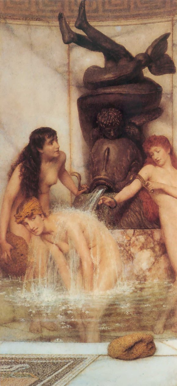 Strigile i gąbki autorstwa Lawrence Alma Tadema
