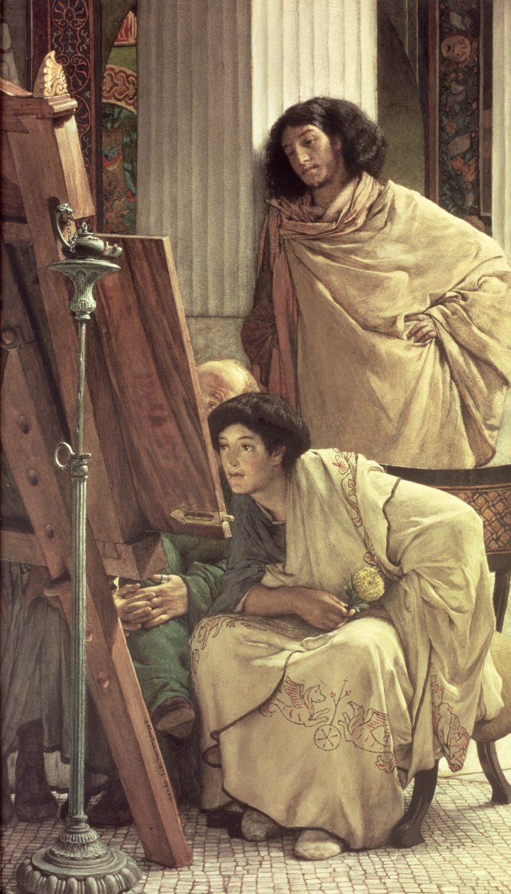 Wizyta w pracowni, 1873 autorstwa Lawrence Alma Tadema
