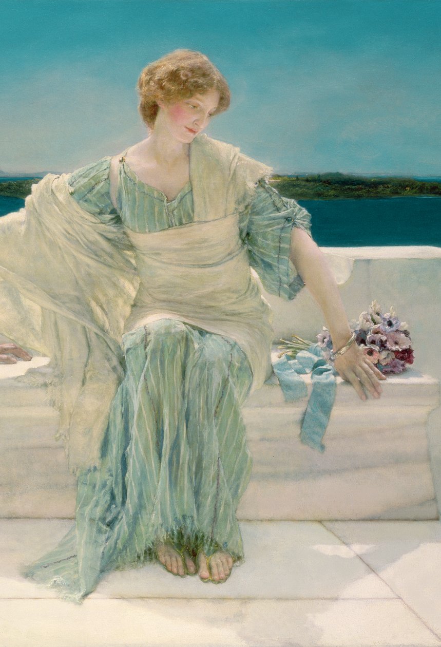 Nie pytaj więcej, 1906 olej na płótnie, detal z 15116 autorstwa Lawrence Alma Tadema