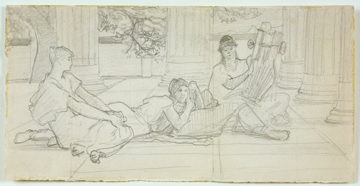 Pierwsza koncepcja czytania Homera ok. 1884-85 r autorstwa Lawrence Alma Tadema