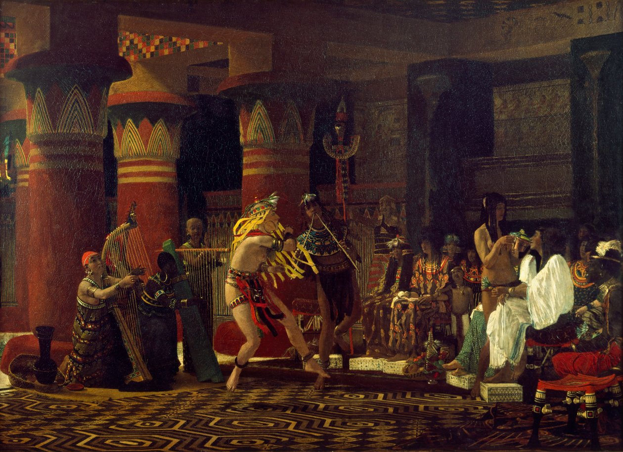 Rozrywka w starożytnym Egipcie, 3000 lat temu, 1863 autorstwa Lawrence Alma Tadema