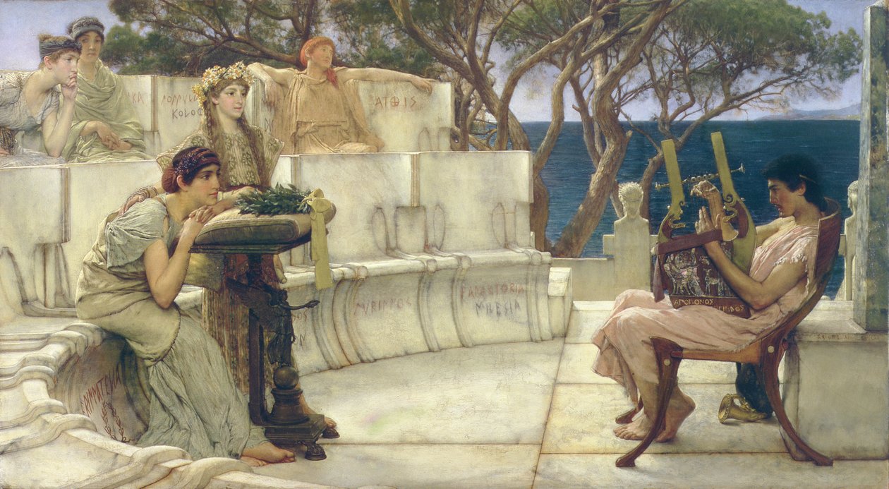Safona i Alkajos, 1881 autorstwa Lawrence Alma Tadema