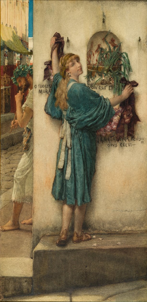 Ołtarz uliczny, 1883 autorstwa Lawrence Alma Tadema