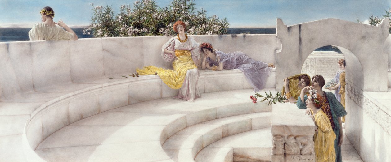 Pod dachem błękitnej jońskiej pogody, 1901 autorstwa Lawrence Alma Tadema