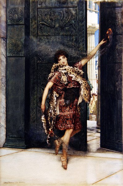 Taniec przed tymele (akwarela na papierze) (zob. też 349101) autorstwa Lawrence Alma Tadema