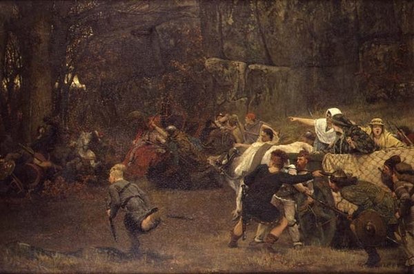 Gunthram Bose i jego córki, AD 572 autorstwa Lawrence Alma Tadema