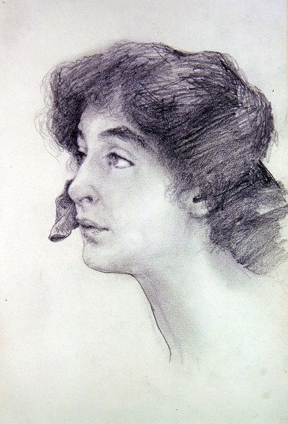 Portret panny James autorstwa Lawrence Alma Tadema