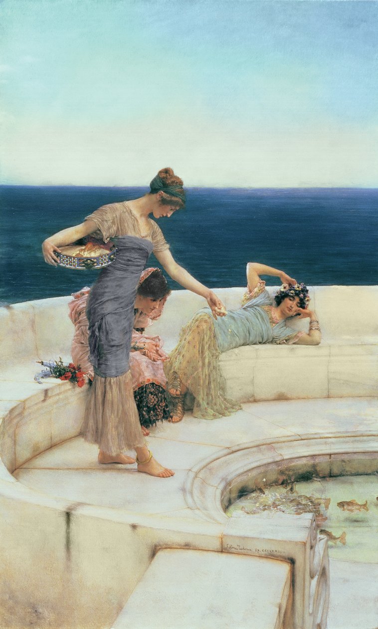 Srebrne Ulubione, ok. 1903 (olej na desce) autorstwa Lawrence Alma Tadema