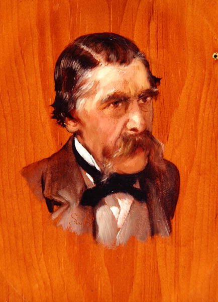Sir Henry Thompson, Baronet, FRCS, c.1878 (olej na panelu) autorstwa Lawrence Alma Tadema