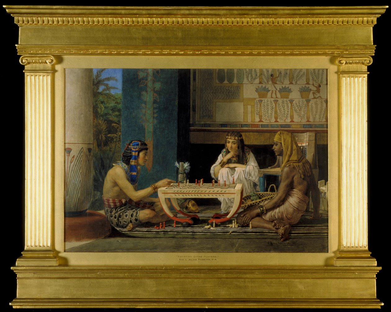 Egipscy szachiści, 1865 autorstwa Lawrence Alma Tadema