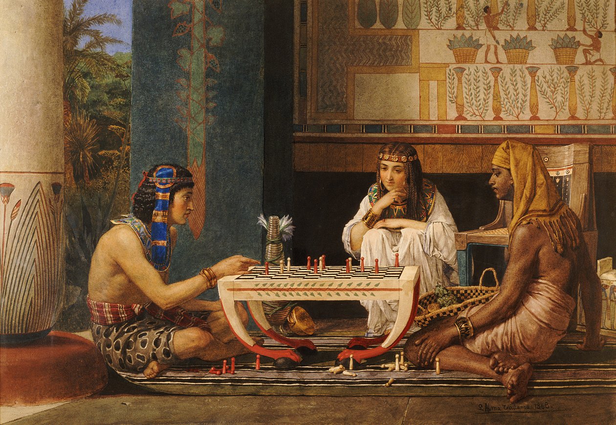 Egipscy szachiści, 1868 autorstwa Lawrence Alma Tadema