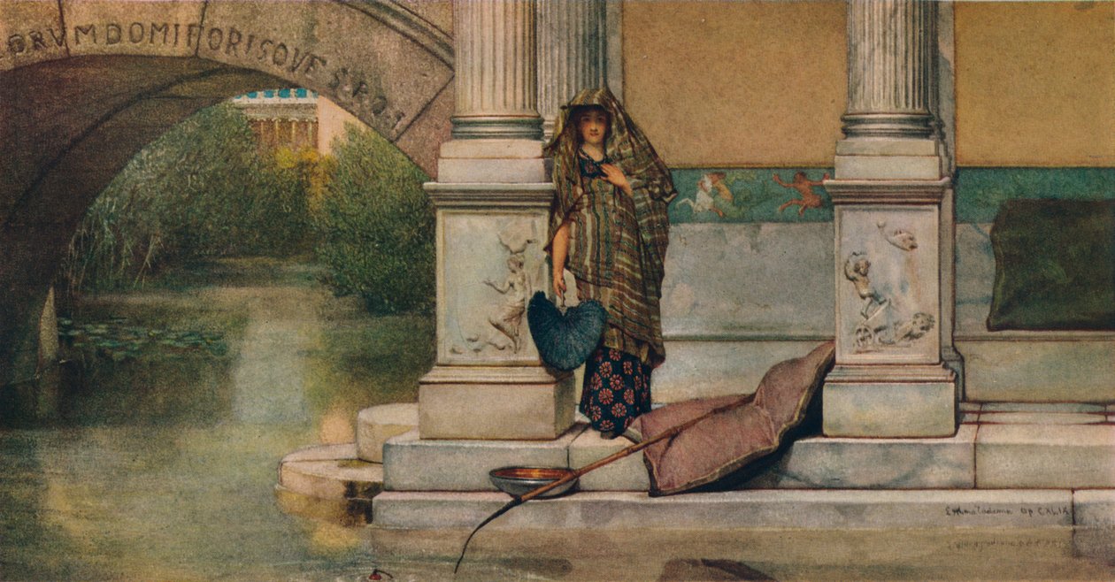 Wędkarstwo, 1875 autorstwa Lawrence Alma Tadema