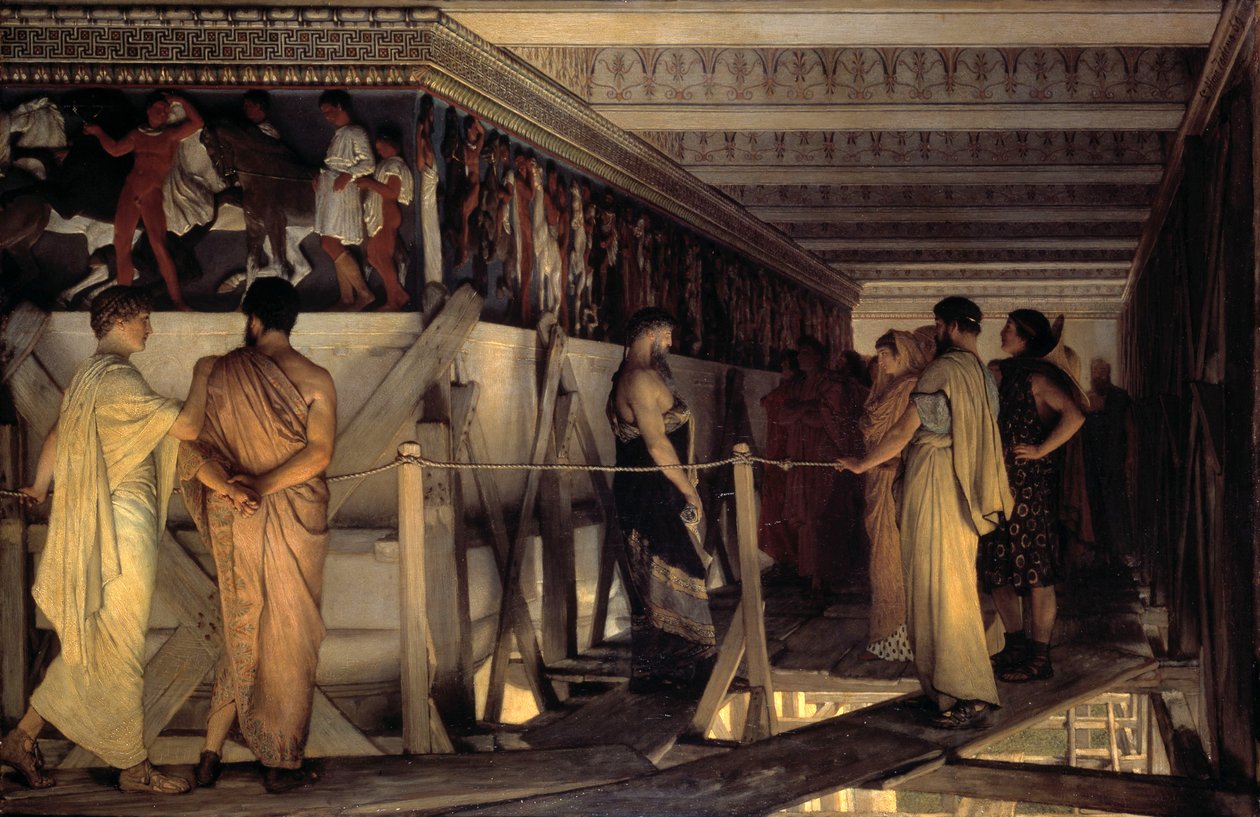 Fidiasz i fryz Partenonu autorstwa Lawrence Alma Tadema