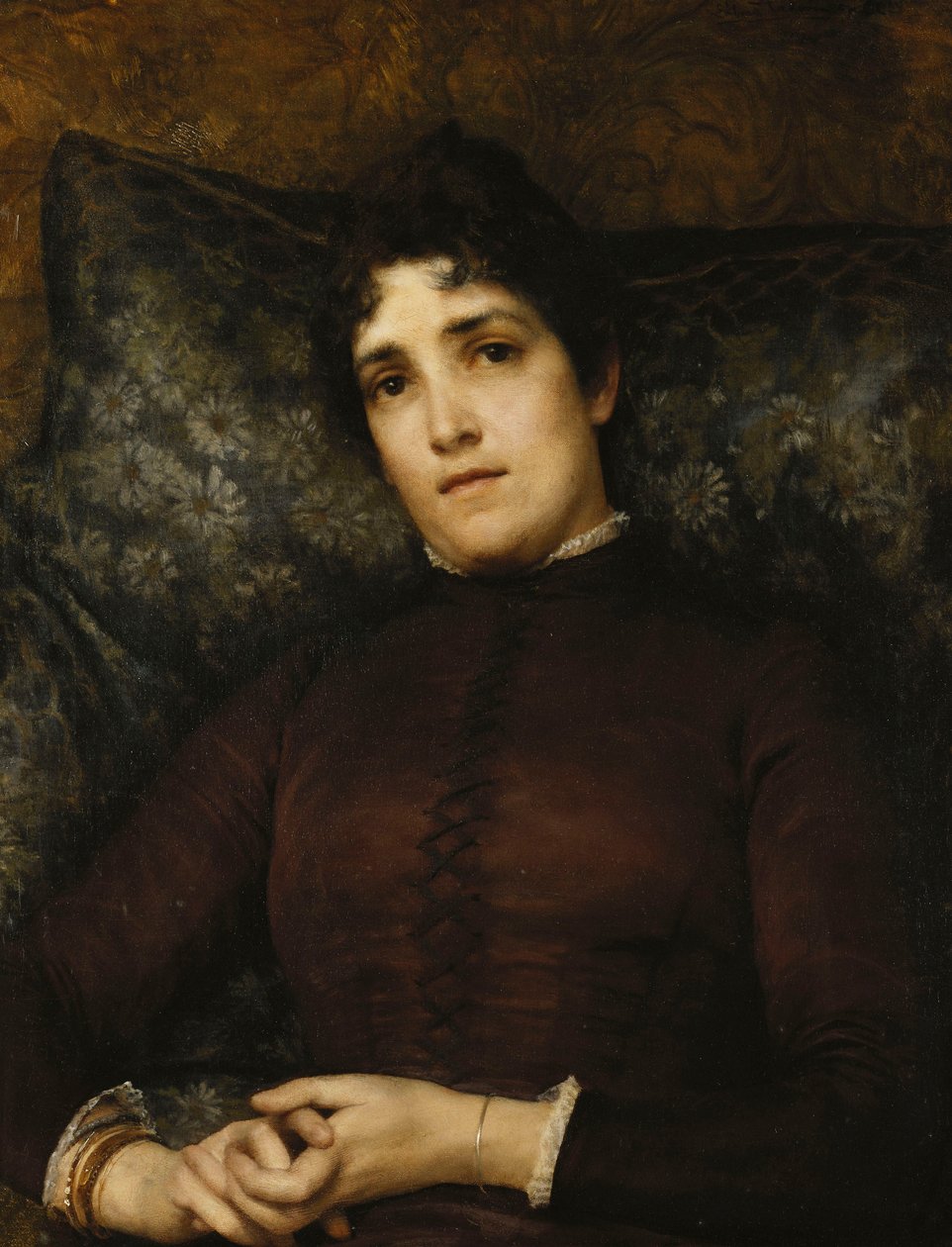 Portret pani Frank D. Millet, 1886 r. autorstwa Lawrence Alma Tadema