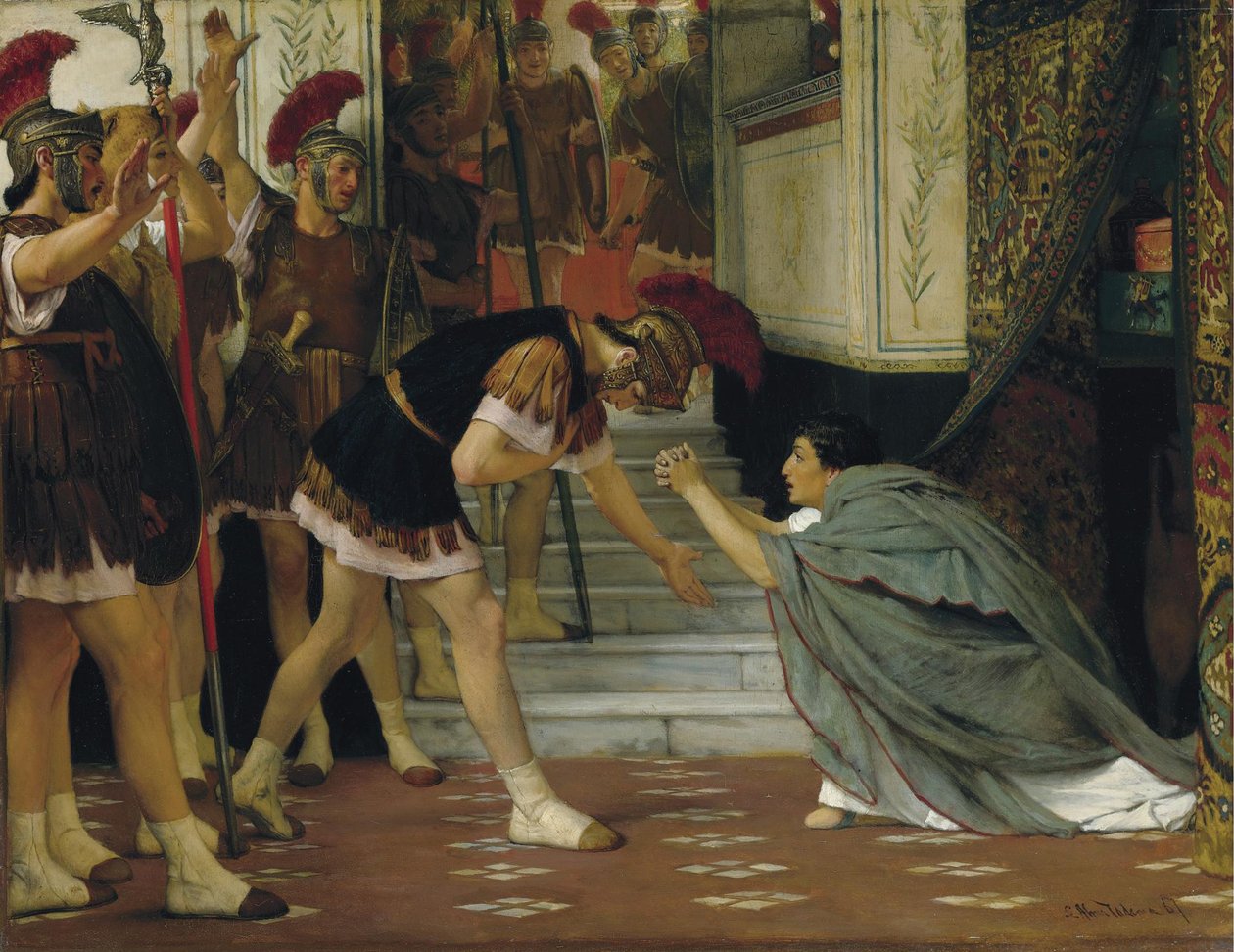 Ogłoszenie cesarza Klaudiusza, 1867 autorstwa Lawrence Alma Tadema