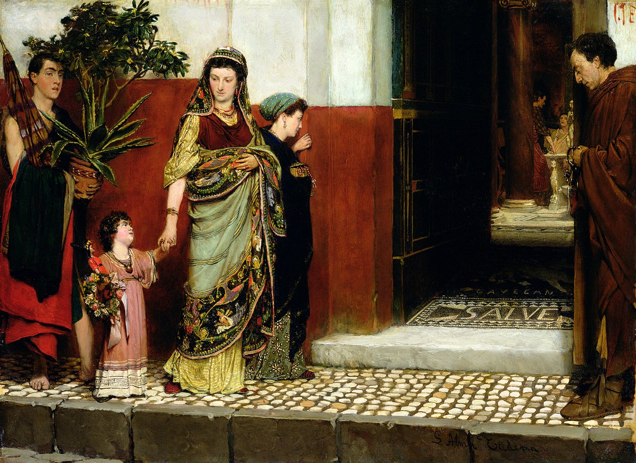Powrót z Rynku autorstwa Lawrence Alma Tadema