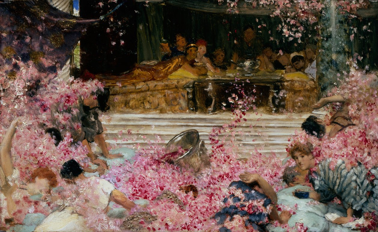 Studium do róż Heliogabala, ok. 1888 r. (olej na płótnie) autorstwa Lawrence Alma Tadema