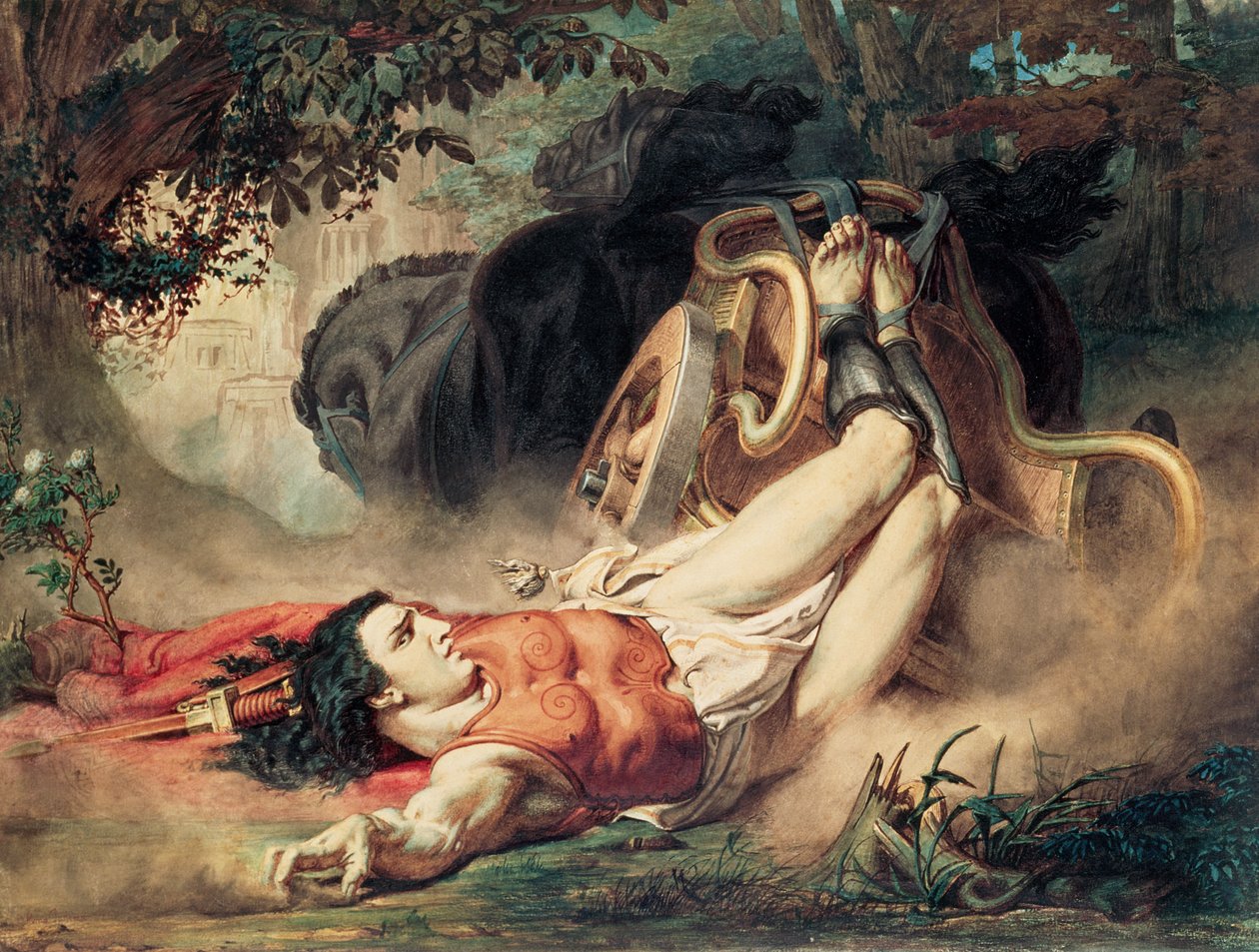 Śmierć Hipolita, 1860 autorstwa Lawrence Alma Tadema