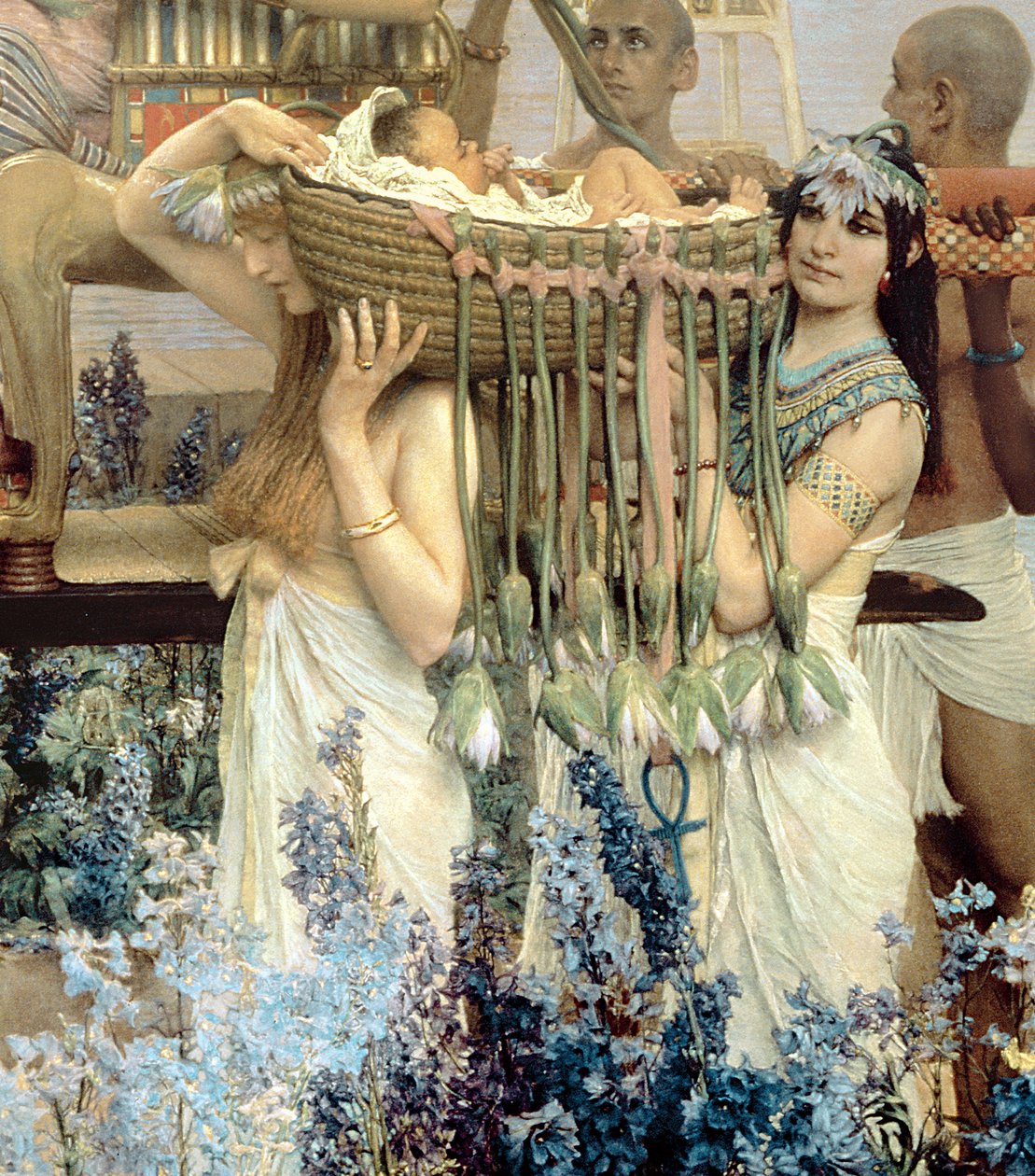 Odnalezienie Mojżesza przez córkę faraona autorstwa Lawrence Alma Tadema