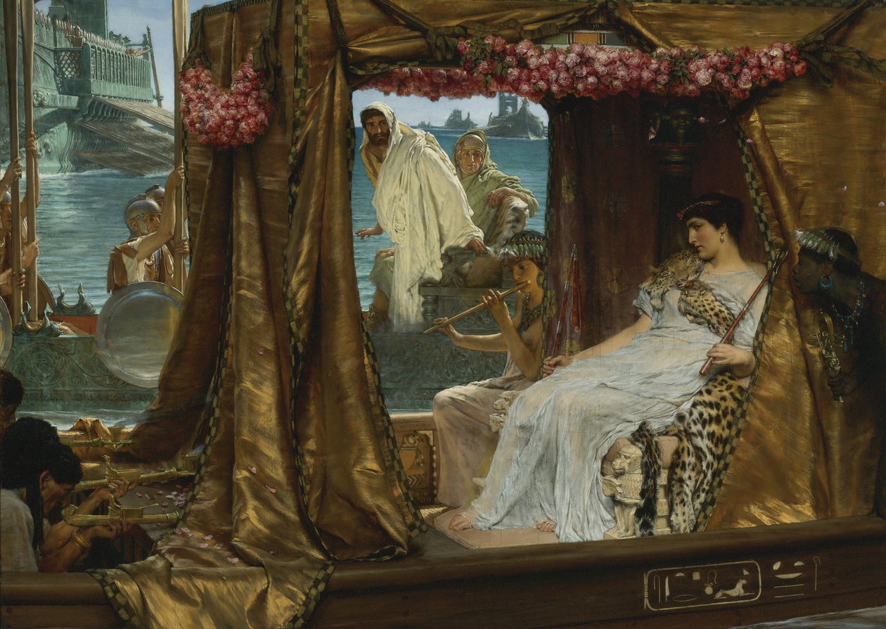 Spotkanie Antoniusza i Kleopatry, 1885 autorstwa Lawrence Alma Tadema