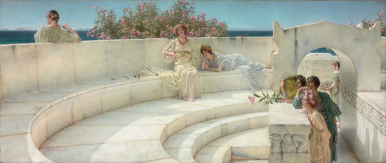 Pod dachem błękitnej jońskiej pogody, 1901 autorstwa Lawrence Alma Tadema